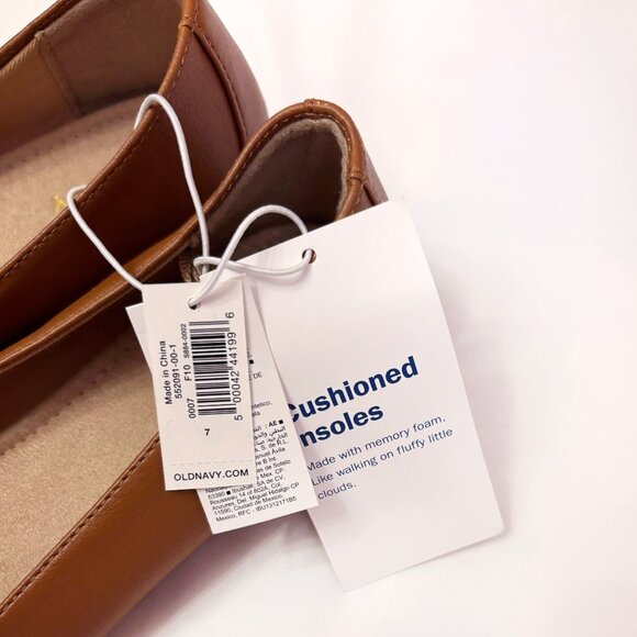 Old Navy brown pointy toe loafers NWT Size US 7 - Picture 4 of 6